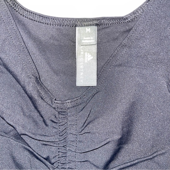Adidas by Stella McCartney Black Ruched Front Tank Top Medium - Picture 4 of 5